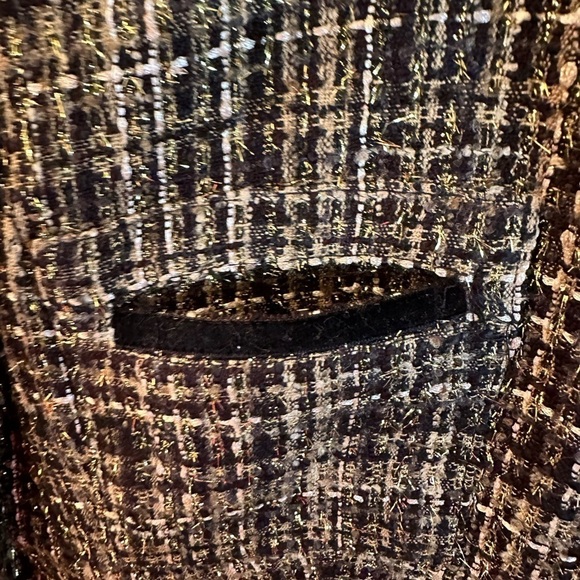 💙3/$20 JONES, New York Tweed Metallic Jacket Size 6 - Picture 8 of 10